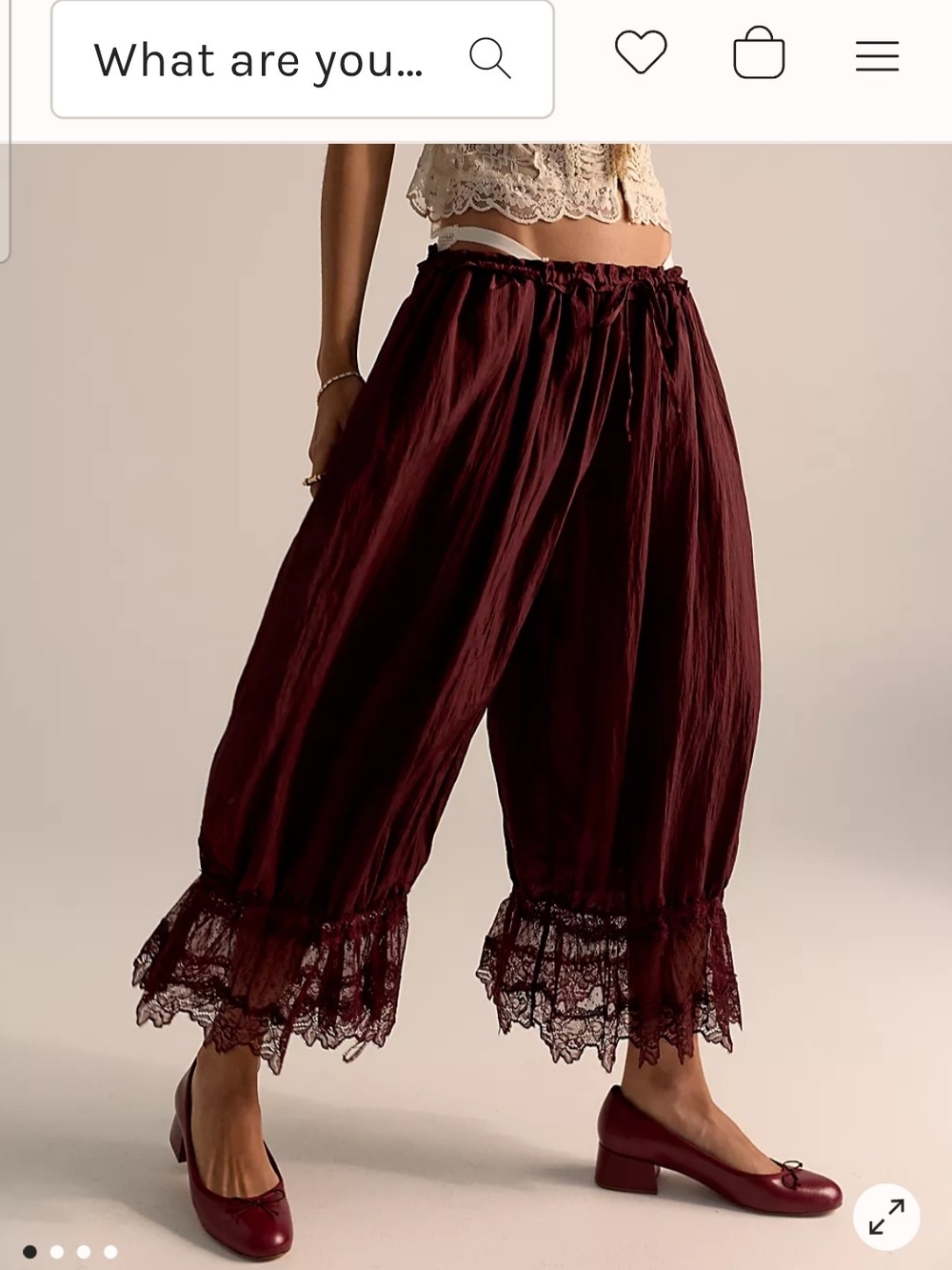 NWOT Free People Black Pantaloons/pants/bloomers